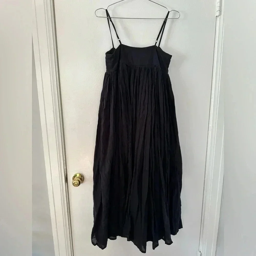 V.de.Vinster Black Pom Pom Dress with Thin Straps - Picture 2 of 5